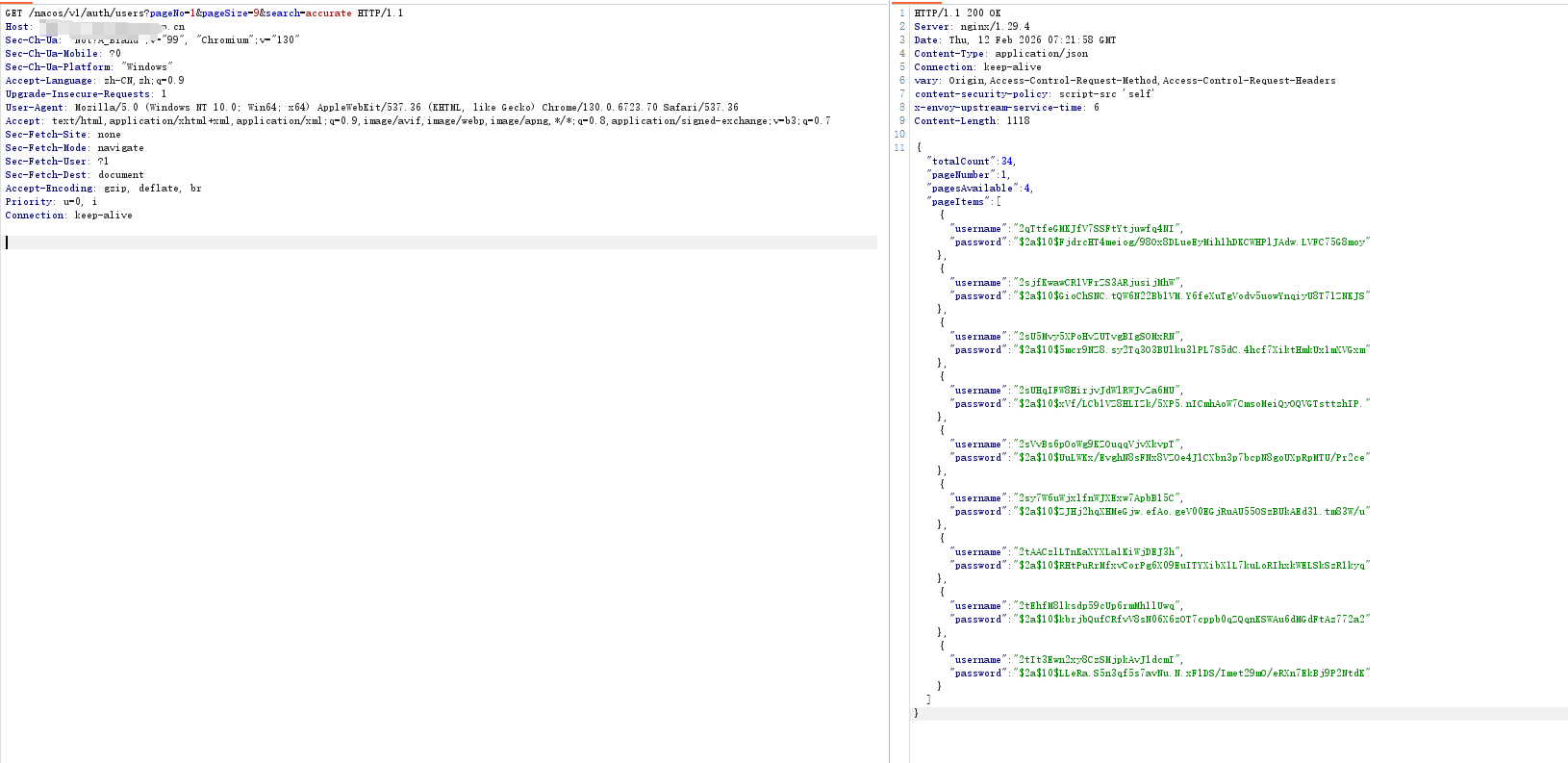 未授权查看用户