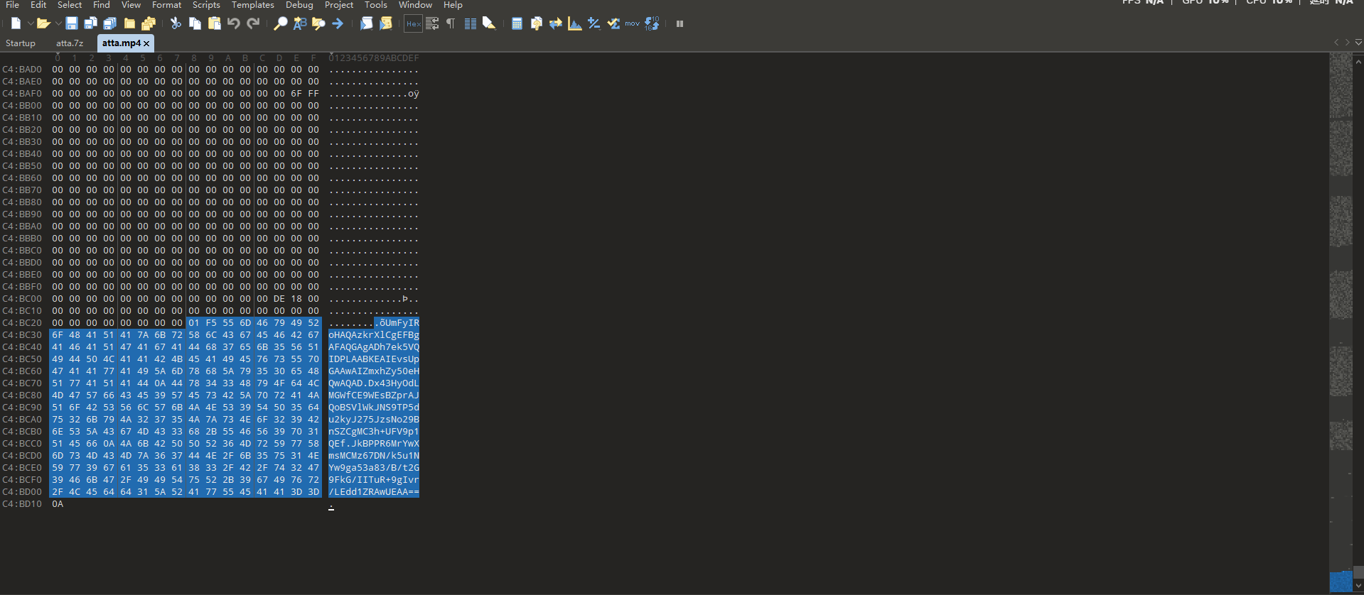 文件尾部的 Base64 字符串