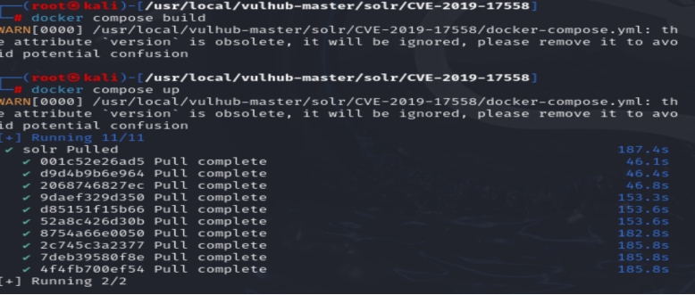 运行docker compose up